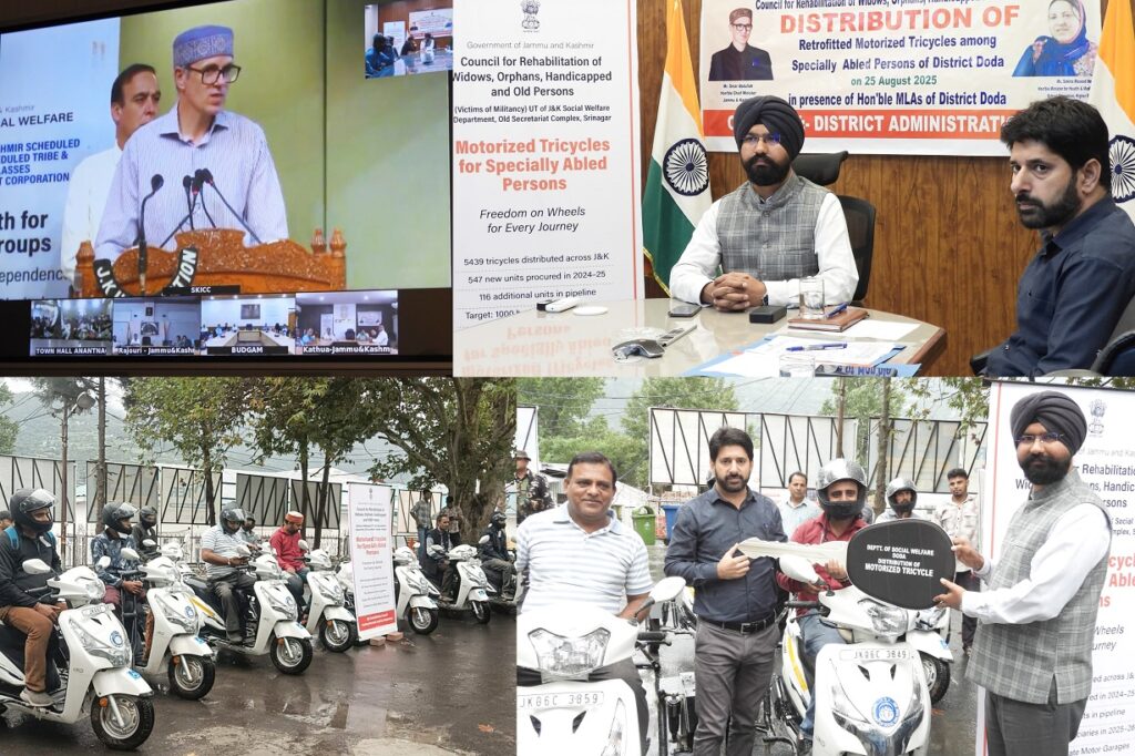 DC Doda distributes Motorized Tricycles among Specially-Abled beneficiaries