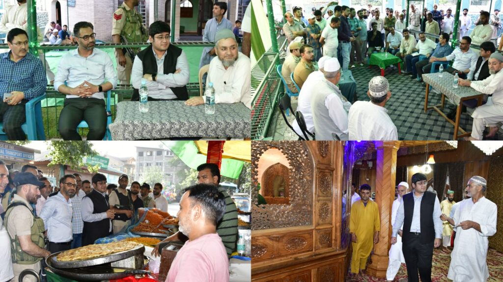 DC Ganderbal inspects arrangements for Annual Urs of Hazrat Qamaruddin Bukhari (RA) at Saloora