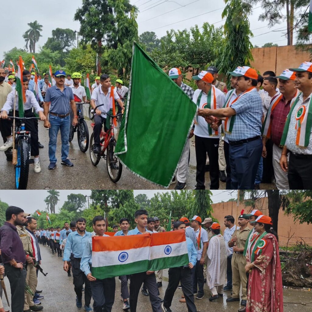 DC Kathua flags off mega cycle rally under Har Ghar Tiranga campaign