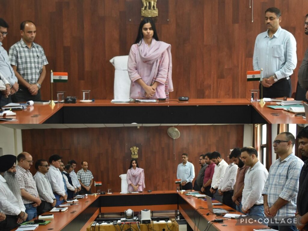 District Administration Reasi observes 2-Minute Silence to pay tribute to SDM Ramnagar Rajinder Singh and his son