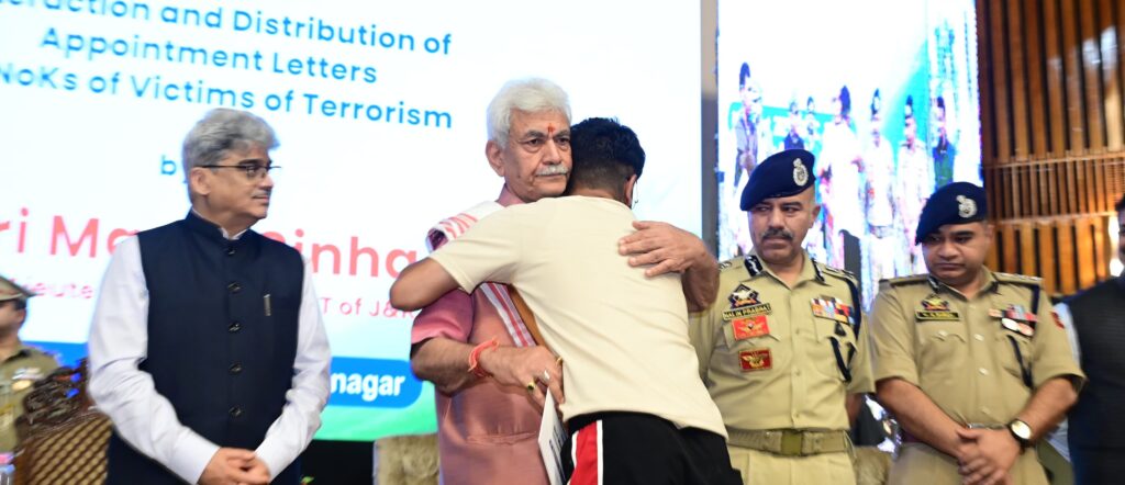 LG Manoj Sinha hands over 250 job letters to family members of terror victims