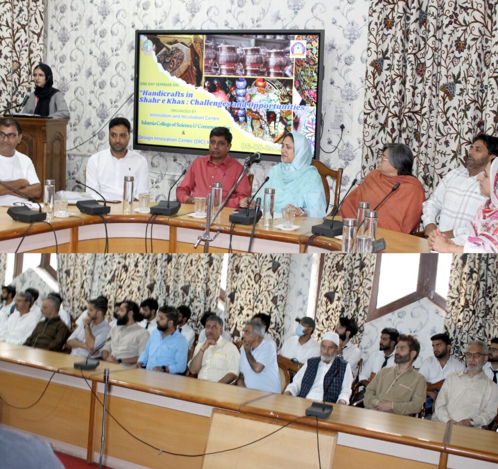 Islamia College organizes seminar on ‘Handicrafts in Shahr-e-Khas: challenges and opportunities’