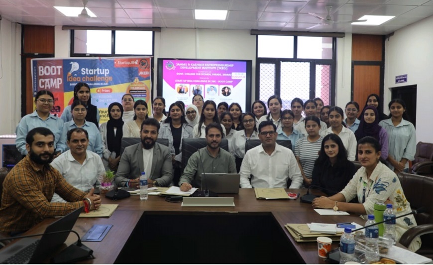 JKEDI conducts boot camp at Government College for Women, Jammu; 7 innovative ideas shortlisted