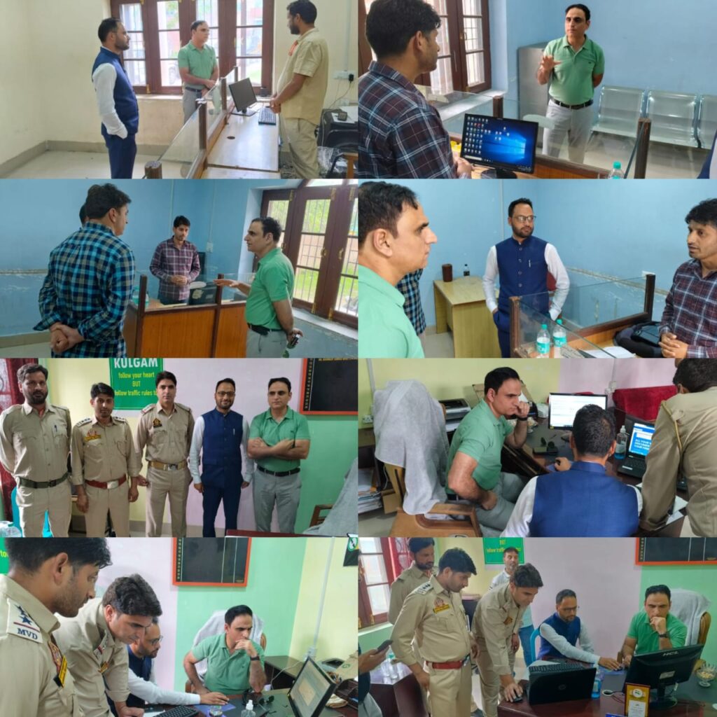 RTO Kashmir visits Kulgam; takes stock of functioning of ARTO office