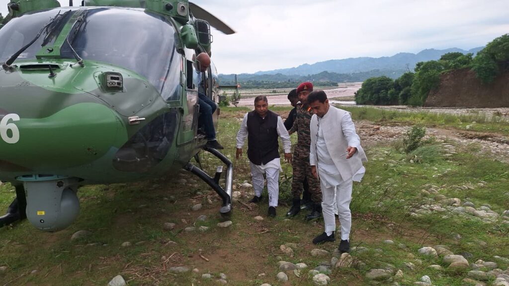 Kathua cloudburst: BJP J&K President, Jasrota MLA take aerial survey of Jodh village