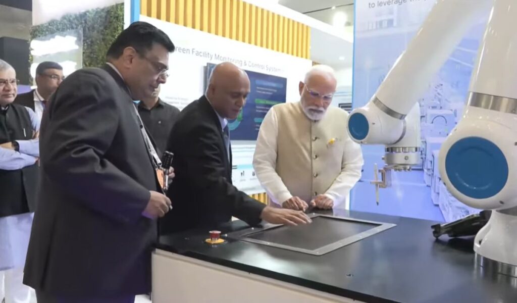 Prime Minister Narendra Modi attends second day of fourth edition of SEMICON India 2025 at Delhi’s Yashobhoomi