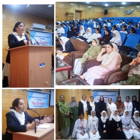 DLSA Srinagar generates awareness on POSH Act, drug abuse & D.V Act among students at GGHSS Kothibagh