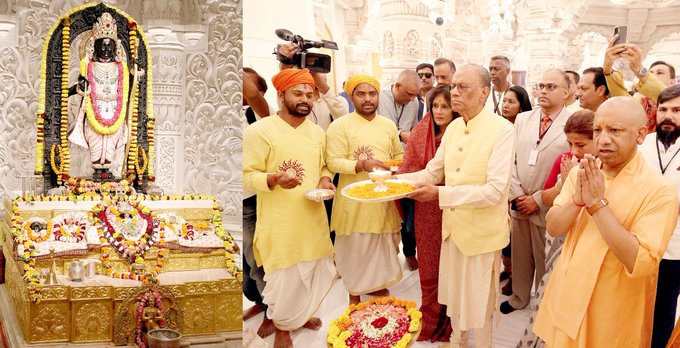 Mauritius PM Navinchandra Ramgoolam offers prayers at Ram temple in Ayodhya