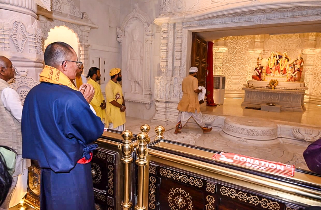 Bhutan Prime Minister Dasho Tshering Tobgay visits Ram temple in Ayodhya