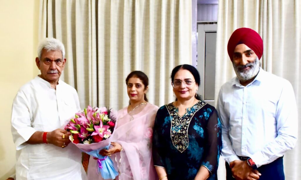 JSS Jammu Management Meets LG Manoj Sinha to Discuss Sustainability Practices & Upcoming SDG Exhibition