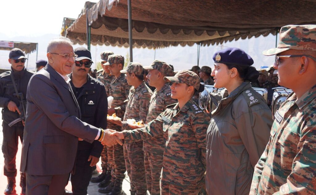 LG Kavinder Gupta Celebrates Diwali with Army Jawans in Ladakh