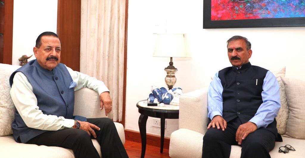 CM Himachal meets Dr Jitendra, discusses strengthening disaster forecast, preparedness for State