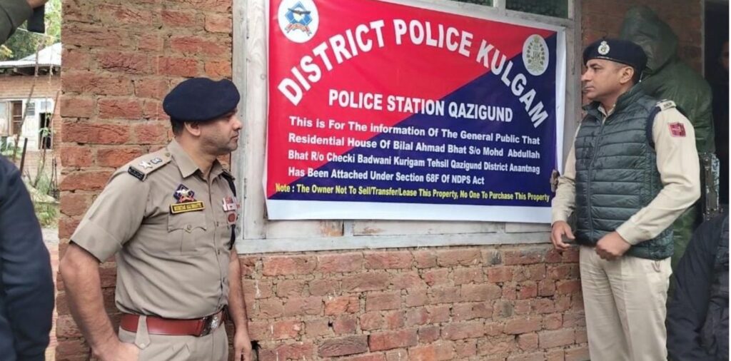 Kulgam Police Attaches Property of Drug Peddler Under NDPS Act