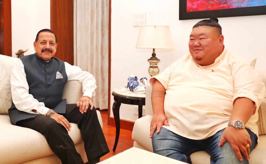 Nagaland Minister Along calls on Dr Jitendra, discusses State projects