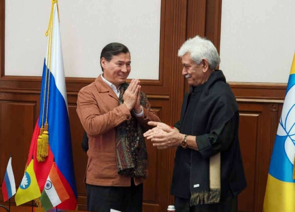 LG Manoj Sinha Meets Head of Kalmykia, Russia; Discusses Cultural & Spiritual Ties