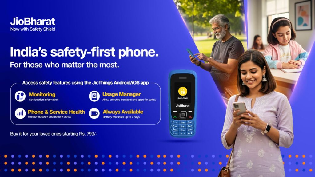 Jio introduces safety-first feature on JioBharat phones at IMC 2025