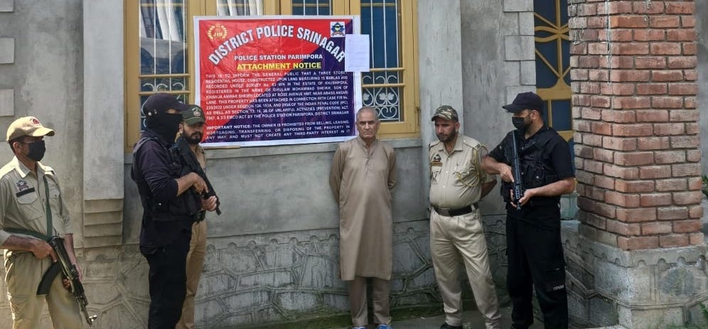 Police Attaches Property Worth ₹2 Crore Belonging to TRF Commander Sajad Gul in Srinagar