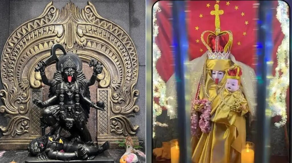 Kali Mata idol found dressed as Mother Mary in Mumbai temple; video goes viral, priest held