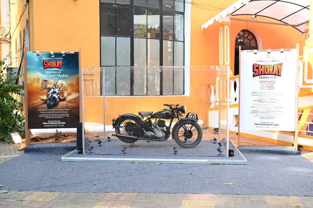 At IFFI Goa, an Iconic Sholay Bike Becomes an Unplanned Tribute to Dharmendra’s Enduring Legacy