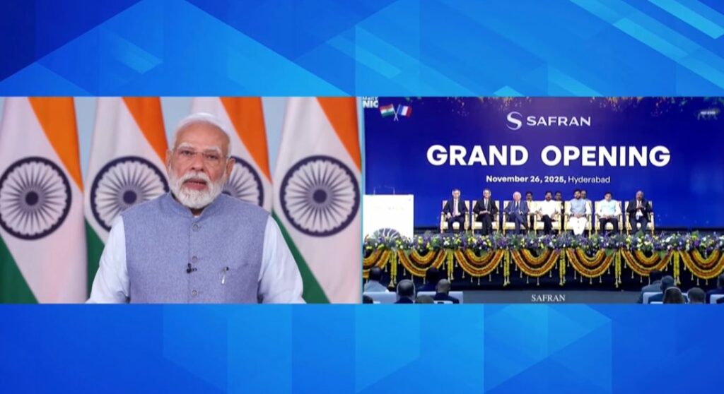 Prime Minister Narendra Modi inaugurates India’s first global MRO facility of Safran in Hyderabad