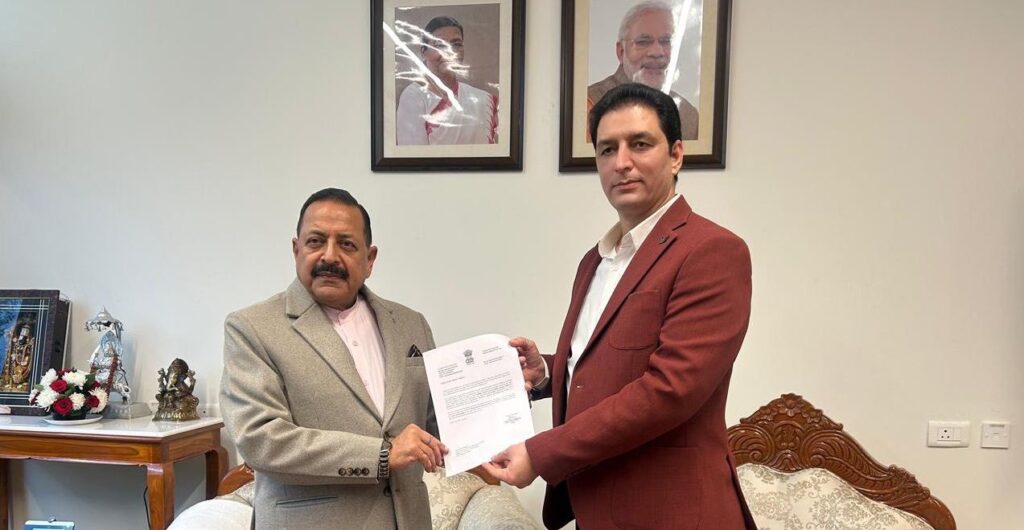 MLA Doda West Meets Dr Jitendra Singh, Seeks Fast-Tracking of PMGSY Road Projects
