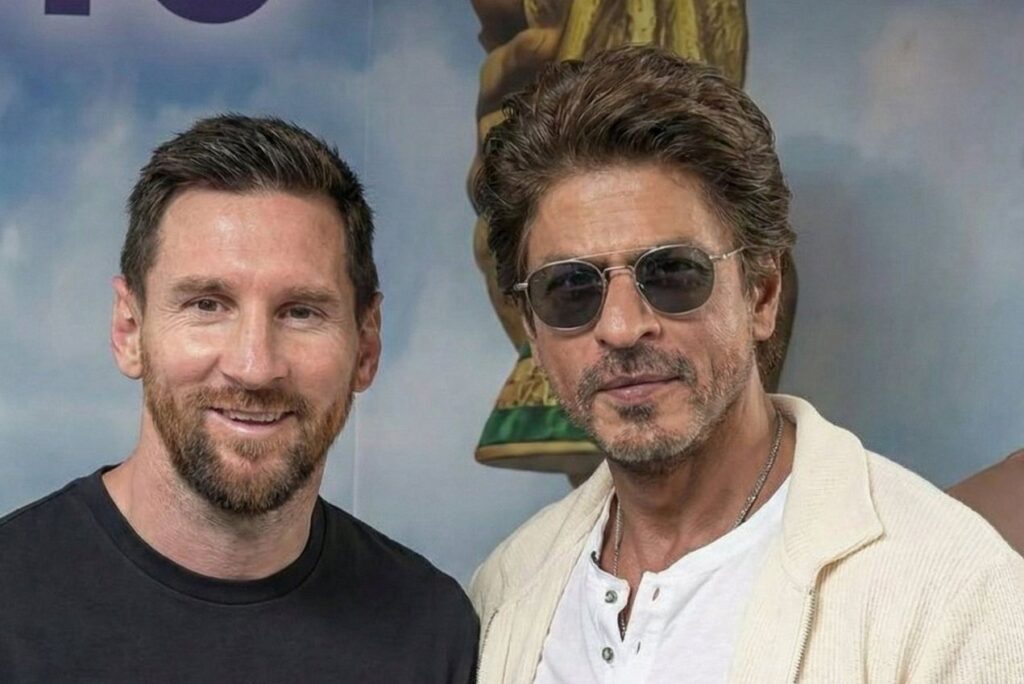 Shah Rukh Khan reaches Kolkata ahead of Lionel Messi event, joined by son AbRam