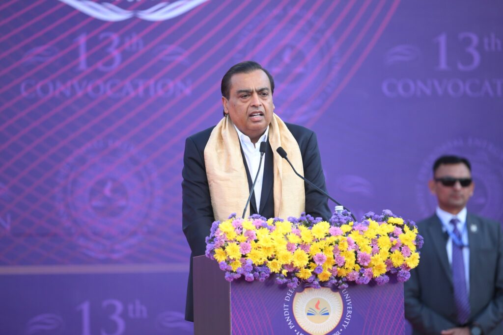 “Carry curiosity, courage, perseverance and gratitude in life’s journey”: Mukesh Ambani to PDEU graduates