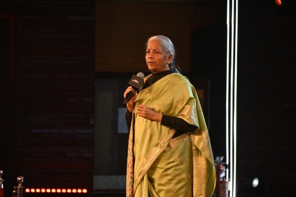 Finance Minister Nirmala Sitharaman flags fiscal stress of states; highlights fiscal discipline, manufacturing and strategic trade