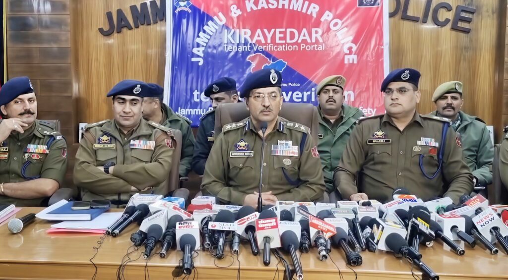 J&K Police Launch Online Tenant Verification Portal ‘Kirayedar’ to Strengthen Internal Security