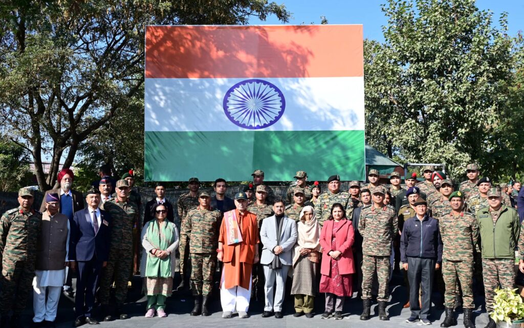 LG Manoj Sinha Unveils 108-Foot National Flag at Kachrial on Vijay Diwas