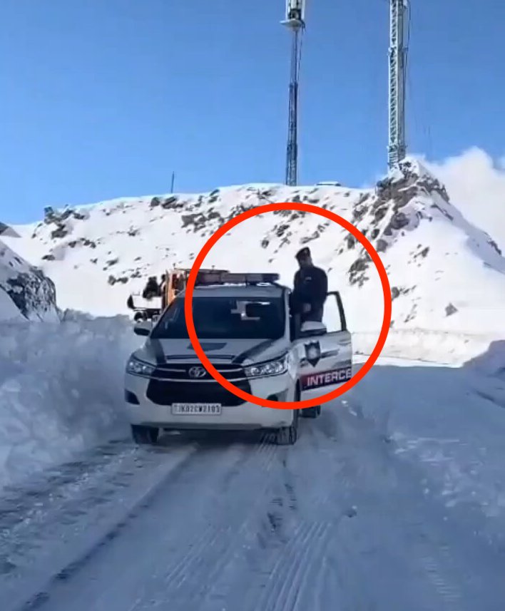 Traffic Sub-Inspector Suspended for Shooting Reel on Snowy Mughal Road in Poonch