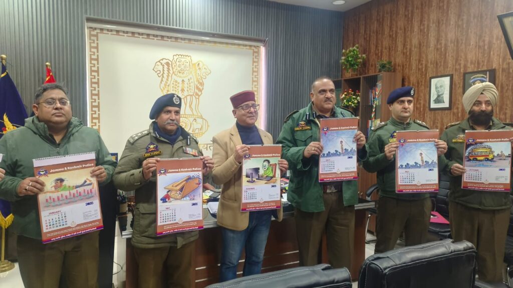 J&K Police Unveil 2026 Cartoon Calendar Highlighting Social Awareness and Law Enforcement