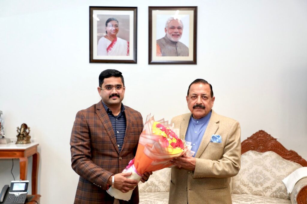 Ankit Gupta Discusses Startup Opportunities in J&K with Dr. Jitendra Singh