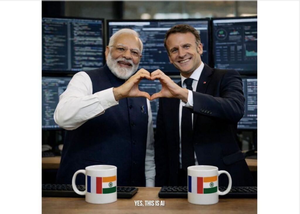 French President Emmanuel Macron shares AI-generated image with PM Modi ahead of his participation in AI Impact Summit