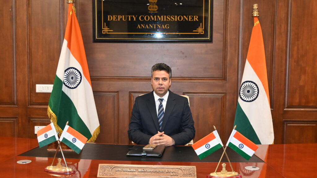 Dr. Bilal Mohiud Din Bhat assumes charge as DC Anantnag