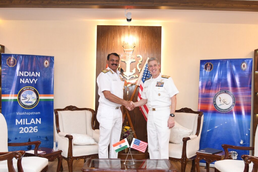 Navy chief Admiral Dinesh K Tripathi holds bilateral talks with US Pacific Fleet Commander Admiral Stephen T Koehler