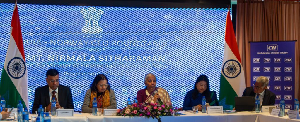 Finance Minister Nirmala Sitharaman highlights India’s expanding trade architecture in meeting with Norwegian CEOs