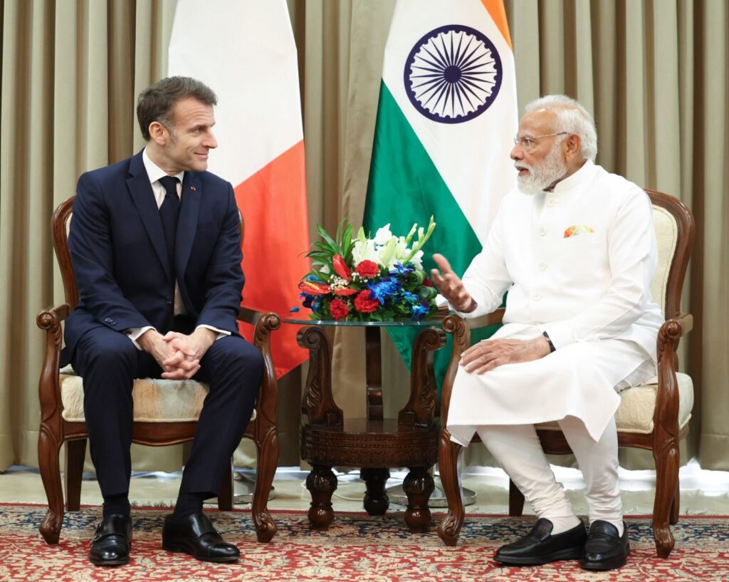 “Partnership for global stability, progress,” says PM Modi after bilateral talks with French President Emmanuel Macron