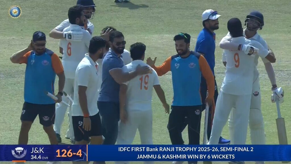 J&K storm into maiden Ranji Trophy final after emphatic win over Bengal