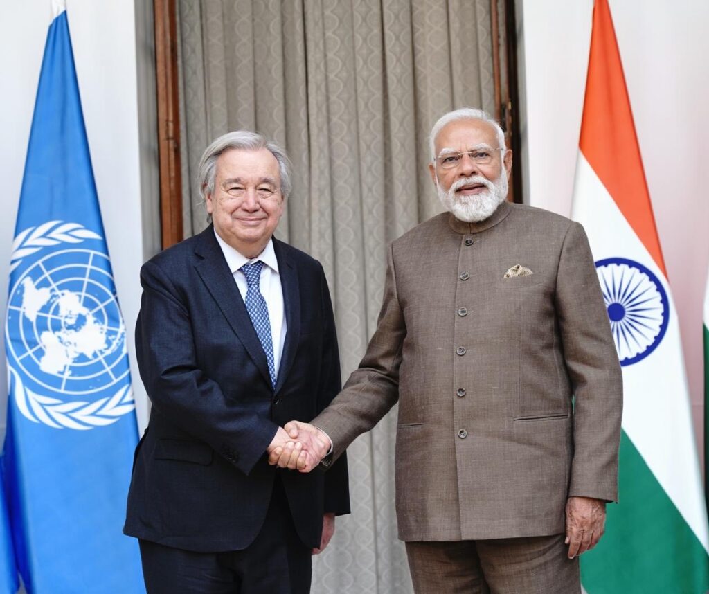 PM Narendra Modi holds bilateral talks with UN Secretary General Antonio Guterres