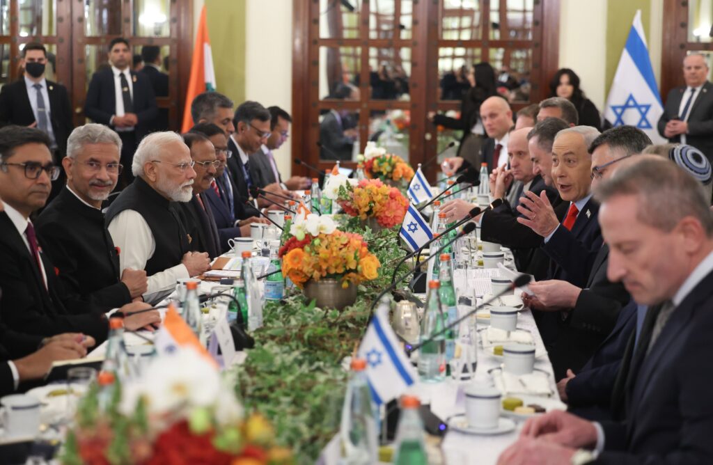 PM Modi, Israeli counterpart Netanyahu hold high-level delegation talks in Jerusalem to bolster bilateral ties