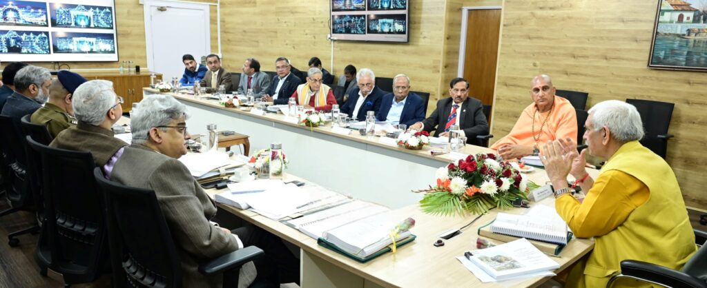 LG Manoj Sinha Chairs 50th Meeting of Shri Amarnath Ji Shrine Board; Pratham Pooja on June 29 for Yatra 2026