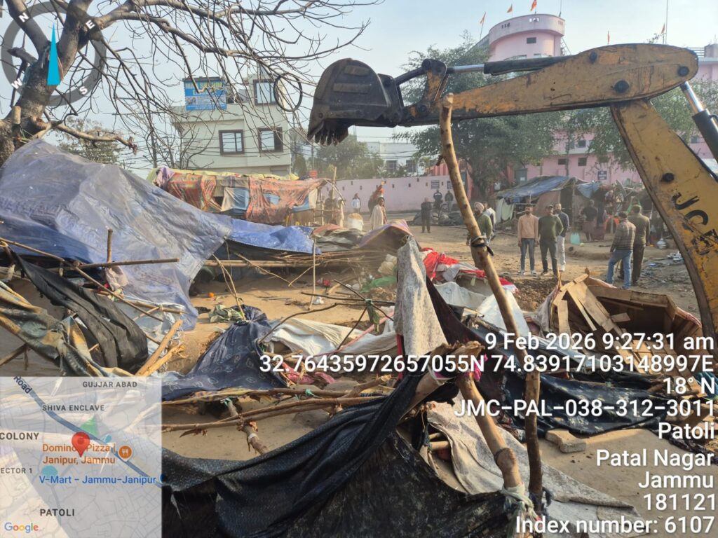 JMC Conducts Major Demolition Drive Against Unhygienic Slums in Jammu