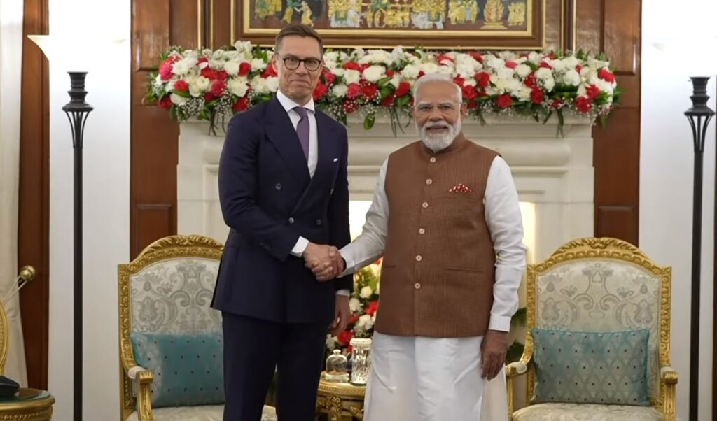 Prime Minister Narendra Modi holds bilateral meeting with Finland President Alexander Stubb