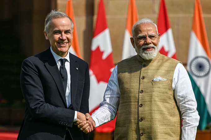 Prime Minister Narendra Modi meets Canadian Prime Minister Mark Carney