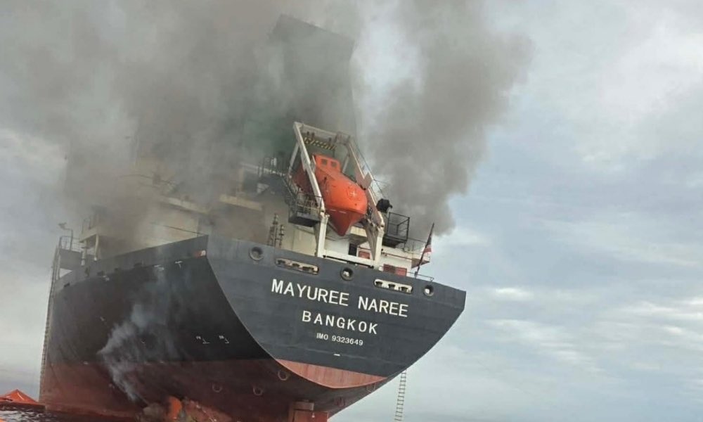 Three crew members feared trapped in engine room after Iranian attack on Thai-flagged vessel