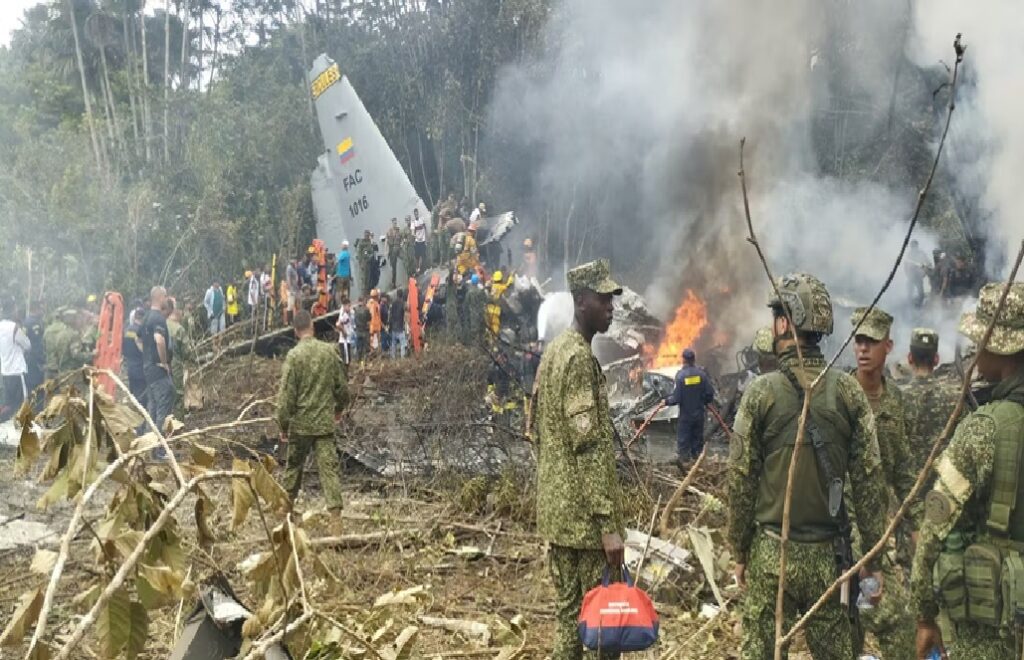 Several feared dead after military plane crashes in Colombia