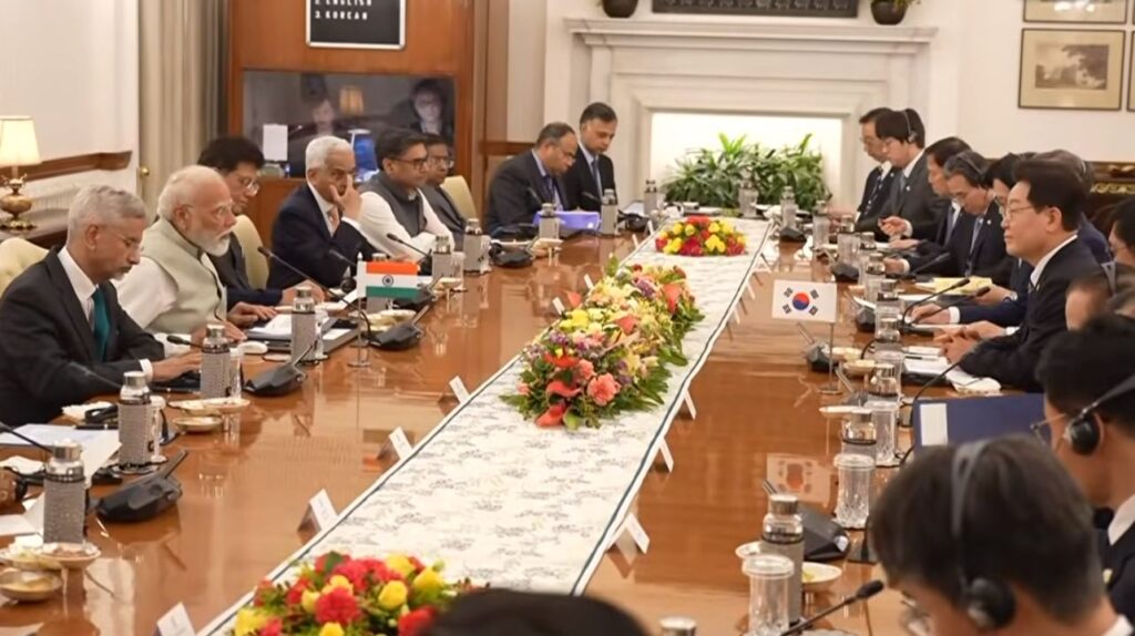 PM Modi, South Korean President Lee Jae-myung hold delegation-level talks to bolster strategic ties