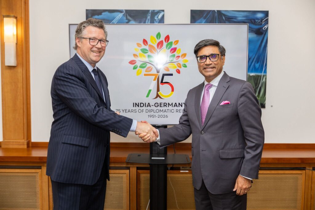 India-Germany launch logo marking 75 years of diplomatic ties, review strategic partnership during FOC