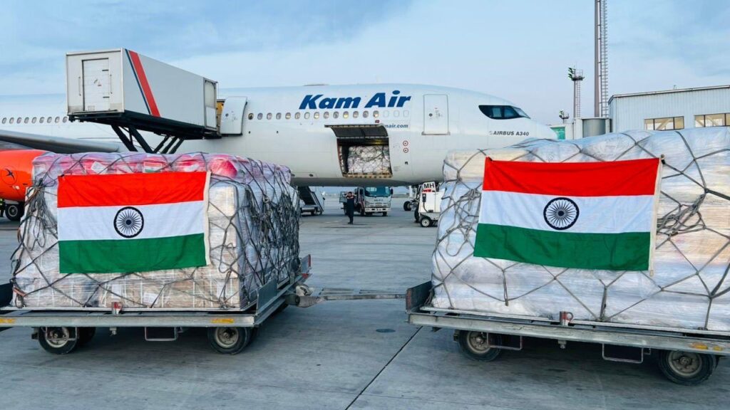 India delivers aid to flood and earthquake-hit Afghanistan